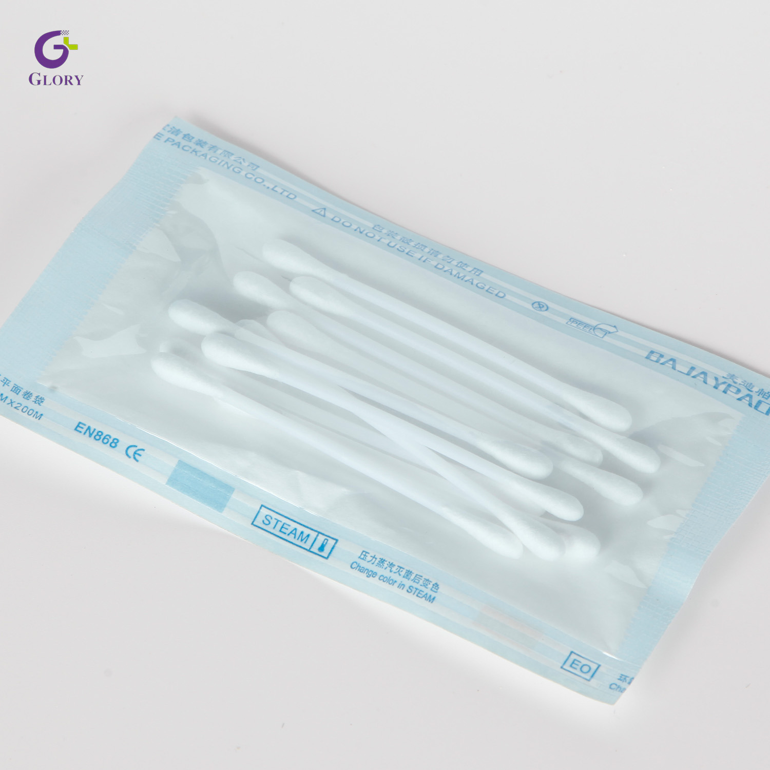 مسحات قطنية من الخشب Qtips، أداة قطنية معقمة يمكن التخلص منها